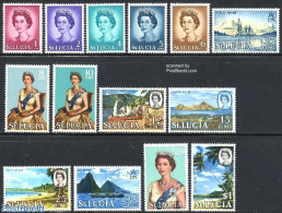 Saint Lucia 1964 Definitives 14v, Mint NH, Transport - Ships And Boats - Ships
