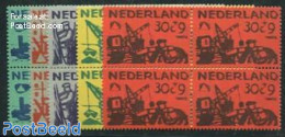 Netherlands 1959 Delta Works 5v, Blocks Of 4 [+], Mint NH, Transport - Ships And Boats - Ungebraucht