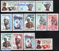 Dahomey 1963 Definitives 12v, Mint NH, History - Nature - Transport - Cattle - Reptiles - Ships And Boats - Boten