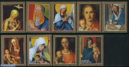 Paraguay 1979 Durer Paintings 9v, Mint NH, Religion - Various - Christmas - Year Of The Child 1979 - Art - Dürer, Alb.. - Navidad