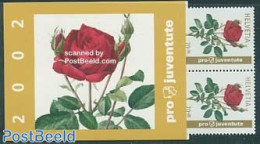 Switzerland 2002 Pro Juventute Booklet, Mint NH, Nature - Flowers & Plants - Roses - Stamp Booklets - Unused Stamps