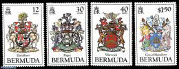 Bermuda 1985 Coat Of Arms 4v, Mint NH, History - Transport - Coat Of Arms - Ships And Boats - Boten