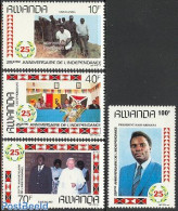 Rwanda 1987 25 Years Independence 4v, Mint NH, History - Religion - Flags - Politicians - Religion - Altri & Non Classificati