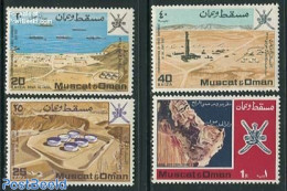 Oman 1969 Oil Industry 4v, Mint NH, Science - Transport - Various - Mining - Ships And Boats - Maps - Ships