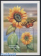 Sierra Leone 1996 Sunflowers S/s, Mint NH, Nature - Butterflies - Flowers & Plants - Sonstige & Ohne Zuordnung