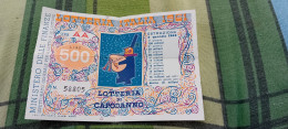 BIGLIETTO LOTTERIA AGNANO 1962 - Biglietti Della Lotteria