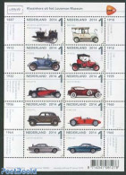 Netherlands 2014 Classic Automobiles 10v M/s, Mint NH, Transport - Automobiles - Art - Museums - Unused Stamps