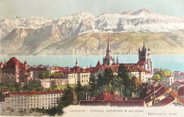 Lausanne - Château, Cathédrale Et Les Alpes - Lausanne
