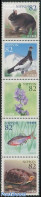 Japan 2014 Flora &  Fauna 5v [::::], Mint NH, Nature - Birds - Fish - Flowers & Plants - Rabbits / Hares - Turtles - Unused Stamps