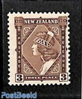 New Zealand 1936 3p, Stamp Out Of Set, Unused (hinged) - Neufs