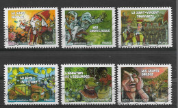 France 2011 Oblitéré Autoadhésif  N° 578 - 581 - 583 - 586 - 588 - 589    -   Fêtes  Et  Traditions Des Régions  ( II ) - Used Stamps