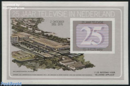 Netherlands, Memorial Stamps 1976 25 Years Television S/s, Imperforated, Mint NH, Performance Art - Radio And Television - Telekom