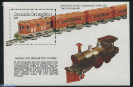 Grenada Grenadines 1992 The Statesman Locomotive S/s, Mint NH, Transport - Various - Railways - Toys & Children's Games - Eisenbahnen