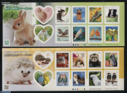 Japan 2016 Familiar Animals 3 20v S-a, Mint NH, Nature - Animals (others & Mixed) - Birds - Hedgehog - Rabbits / Hares - Ungebraucht