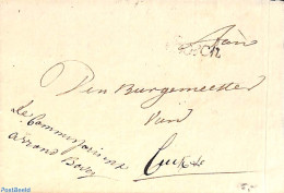 Netherlands 1817 Folding Letter To The Mayor Of Luik, Postal History - ...-1852 Voorlopers
