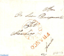 Netherlands 1838 Folding Cover From The Hague, Postal History - ...-1852 Préphilatélie