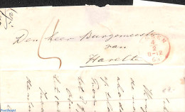 Netherlands 1863 Folding Letter From Assen To Havelte, Postal History - Brieven En Documenten