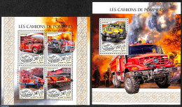 Djibouti 2017 Fire Engines 2 S/s, Mint NH, Transport - Fire Fighters & Prevention - Firemen