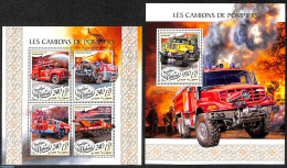 Djibouti 2017 Fire Engines 2 S/s, Mint NH, Transport - Fire Fighters & Prevention - Sapeurs-Pompiers