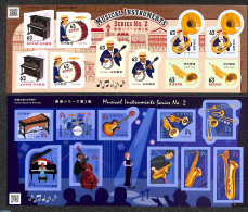 Japan 2019 Music Instruments 20v S-a (2 M/s), Mint NH, Performance Art - Music - Musical Instruments - Unused Stamps