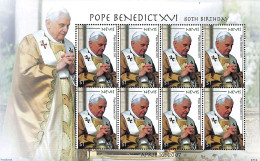 Nevis 2007 Pope Benedict XVI M/s, Mint NH, Religion - Pope - Religion - Papes