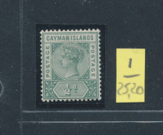 1900 CAYMAN ISLANDS, Stanley Gibbons N. 1 Deep Green - Regina Vittoria - MNH** - Other & Unclassified