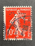 FRANCE F N°135 Semeuse FC 27 Indice 3 Perforé Perforés Perfins Perfin Superbe !! - Other & Unclassified