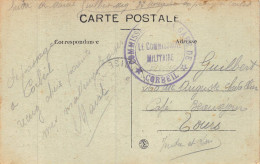 24-5395 :  OBLITERATION FRANCHISE MILITAIRE. COMMISION DE LA GARE DE CORBEIL. ESSONNE - Guerra Del 1914-18