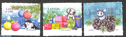 Latvia 2021 Christmas 3v S-a, Mint NH, Nature - Religion - Cats - Dogs - Christmas - Weihnachten