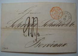 1843.Prusse Givet.CPR4.Berlin To France .Schreder & Schuler & Co., Bordeaux. Wine Related ? - Precursores