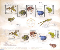 Belgium 2022 Frogs M/s (with 2 Sets), Mint NH, Nature - Frogs & Toads - Reptiles - Ungebraucht