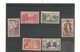 MAURITANIE  1937 N° 66/71* Et BLOC N°1* Cote : 22,50 € - Neufs