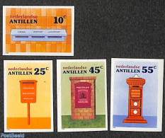 Netherlands Antilles 1986 Mail Boxes 4v, Imperforated, Mint NH, Mail Boxes - Post - Correo Postal