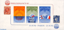 Netherlands Antilles 1982 Philexfrance S/s, Imperforated, Mint NH, Philately - Stamps On Stamps - Postzegels Op Postzegels