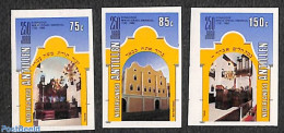 Netherlands Antilles 1982 Synagoge 3v, Imperforated, Mint NH, Religion - Judaica - Jewish