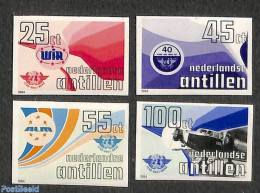 Netherlands Antilles 1984 40 Years ICAO 4v, Imperforated, Mint NH, Transport - Aircraft & Aviation - Airplanes