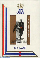 Netherlands Antilles 1987 Golden Wedding S/s, Imperforated, Mint NH, History - Kings & Queens (Royalty) - Familles Royales