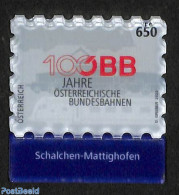 Austria 2023 100 Years ÖBB 1v (plastic Stamp With Magnet, Station Name May Vary), Mint NH, Transport - Various - Rail.. - Ungebraucht