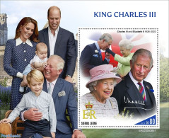Sierra Leone 2022 King Charles III, Mint NH, History - Charles & Diana - Kings & Queens (Royalty) - Königshäuser, Adel