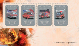Guinea, Republic 2014 Fire Engines, Mint NH, Transport - Fire Fighters & Prevention - Bombero