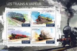 Guinea, Republic 2015 Steam Trains, Mint NH, Transport - Railways - Trenes
