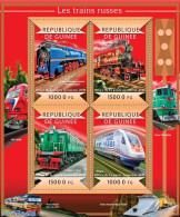 Guinea, Republic 2015 Russian Trains, Mint NH, Transport - Railways - Trains