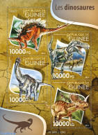Guinea, Republic 2015 Dinosaurs, Mint NH, Nature - Prehistoric Animals - Preistorici