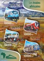 Guinea, Republic 2015 African Trains, Mint NH, Transport - Railways - Treinen