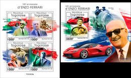 Niger 2023, Cars, Ferrari I, 4val In BF+BF - Cars