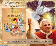 Guinea, Republic 2012 Pope Benedict XVI, Mint NH, Nature - Religion - Pope - Pigeons - Pausen