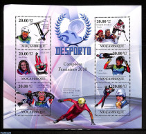 Mozambique 2010 Female Winter Sports Athletes M/s, Mint NH, Sport - Ice Hockey - Skating - Skiing - Hockey (su Ghiaccio)