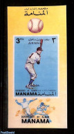 Manama 1972 Baseball Players S/s, Mint NH, Sport - Baseball - Baseball