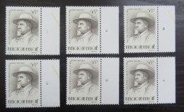 2015 'Remouchamps' - Postfris ** - Volledige Set Plaatnummers - 1981-1990