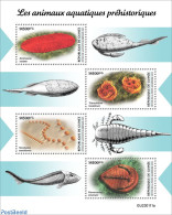 Guinea, Republic 2023 Prehistoric Water Animals, Mint NH, Nature - Fish - Prehistoric Animals - Prehistory - Pesci